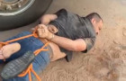 Motorista precisou ser contido para não fugir do local do acidente 