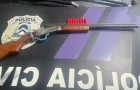 Arma de fogo e munições apreendidas pela Polícia Civil em Araguaína. 
