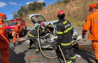 Carro envolvido em acidente na TO-050, próximo a Dianópolis —Carro envolvido em acidente na TO-050, próximo a Dianópolis