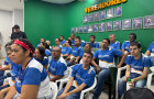Alunos da APAE se apresentam no plenário durante audiência pública na Câmara de Araguaína.