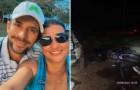 Rosimara Ferreira e de Wellitom Vieira morreram em acidente na BR-153, em Campinorte, enquanto estavam indo comprar carne.