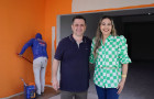 Deputado federal Tiago Dimas durante visita à Clínica-Escola Mundo Autista, em Araguaína