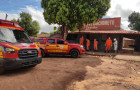 Equipes do Corpo de Bombeiros Militar atenderam ocorrência após acionamento do Samu no Bairro de Fátima.