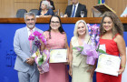 Amélio Cayres homenageia Lucilene Brito e Núbia Dourado em sessão alusiva ao Dia da Mulher na Aleto.