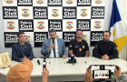 Delegados da Polícia Civil durante coletiva de imprensa em Araguaína. 