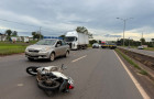 Local do acidente no perímetro urbano de Araguaína, onde motociclista ficou gravemente ferido após colisão com carro de passeio