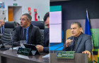 Os vereadores Terciliano Gomes e José da Guia durante sessão ordinária na Câmara Municipal de Araguaína, nesta quarta-feira (1º)