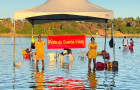 Guarda-vidas civis em atuação no município de Miracema durante a temporada de praia 2025.