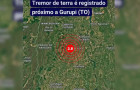 O tremor foi registrado na madrugada desta quinta-feira (21) 