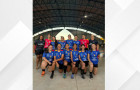 Equipe de handebol da UNINASSAU Palmas com os atletas de Araguaína após conquista do título estadual