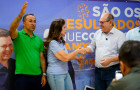 Prefeito Wagner Rodrigues durante reunião no escritório do Podemos em Araguaína