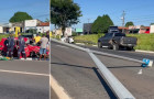 Mulher foi resgatada das ferragens após grave acidente na BR-153, no perímetro urbano de Araguaína.