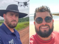 Murilo Vinhal e Idael Farias caíram no rio após serem atingidos por um raio.