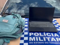 Notebook pertencente à rede municipal de ensino foi recuperado pela polícia