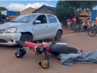 Motociclista morre ao ser atropelado por picape depois de bater em porta de carro em Araguaína 