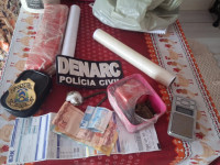 Material apreendido durante ação da 2ª Denarc, em Araguaína