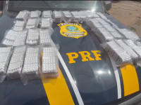 Comprimidos de anfetamina apreendidos pela PRF durante fiscalização na BR-010, em Natividade 