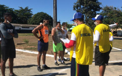 Candidatos durante a realização do TAF em Araguaína 