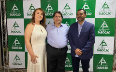 Governador Wanderlei com o empresário Edison Tabocão e a vice-prefeita de Araguatins, Elizabete Rocha