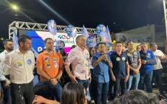 Amastha durante encerramento de campanha em Palmas. 