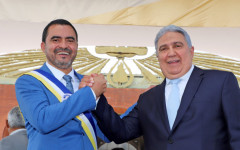 Na Praça dos Girassóis governador e vice-governador recém empossados reforçam compromisso com os tocantinenses 