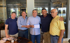 Ex-prefeito de Araguaína Paulo Sidney esteve em reunião com o vice-governador Laurez. 