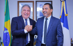 Vice-governador Laurez da Rocha Moreira e o governador Wanderlei Barbosa