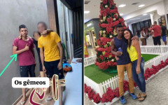 À esq., Pedro Neto, de 14 anos, e à dir., casal Elivon Sousa, 39 anos e Lindalva Reis de Sousa, 52 anos. 