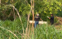 IML recolhendo o corpo encontrado em Araguaína 