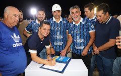 Jorge Frederico no ato de assinatura da ordem para reformar Mirandão 