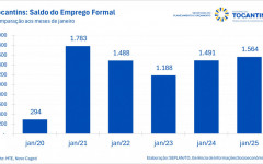  Dados sobre emprego formal no Tocantins, compilados pela pela Gerência de Informações Socioeconômicas da Seplan