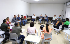 Prefeito reunião com representantes de sindicatos