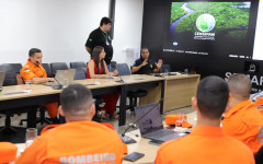 Capacitação foi ministrada pelos técnicos do Censipam na sala de reuniões da Semarh