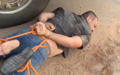 Motorista precisou ser contido para não fugir do local do acidente 