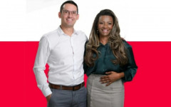 Maria Santana e Marcelo Leineker, da chapa 28 Acolhimento e União