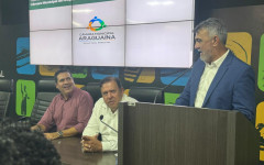 Presidente da Assembleia Legislativa do Tocantins, Amélio Cayres, durante visita à Câmara Mun. de Araguaína. 