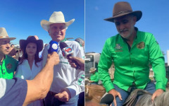 À esq., Prefeito Wagner Rodrigues, senadora Dorinha (cotada para o governo), governador de Goiás e presidenciável Ronaldo Caiado, e à dir., Dep. Amélio Cayres, também cotado ao governo do TO. 
