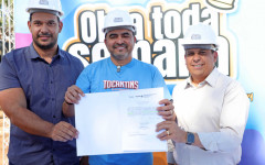 overnador Wanderlei Barbosa assina ordem de serviço que autoriza a construção da nova Escola de Tempo Integral no Jardim Aureny IV, região sul de Palmas