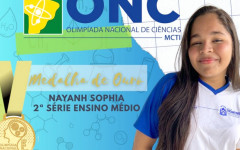 Aluna Nayanh Sophia, medalha de ouro na Olimpíada Nacional de Ciências