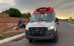 O pedreiro foi socorrido pelo SAMU em estado grave