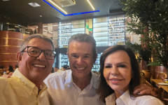 Presidente Big Jow, ministro André de Paula e senadora Dorinha
