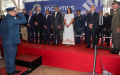 Governador Wanderlei Barbosa, acompanhado da primeira-dama Karynne Sotero, participou da programação que celebra os 33 anos do Corpo de Bombeiros Militar do Tocantins;