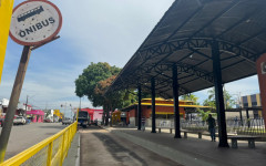 Terminal da Praça das Nações, principal ponto de embarque e desembarque do transporte coletivo de Araguaína. 