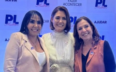 Michelle Bolsonaro participa do Encontro do PL Mulher Nacional em Paraíso no dia 7 de fevereiro