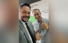 Presidente da Câmara de Araguaína, Max Fleury, e o prefeito Wagner Rodrigues alinham retomada da obra da nova sede do Legislativo municipal.