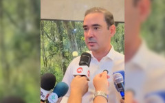 Deputado federal Vicentinho Júnior (PSDB) durante entrevista coletiva à imprensa em Araguaína, na manhã desta sexta-feira 