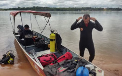 Bombeiros fazem buscas por criança que desapareceu no Rio Tocantins, em Tocantinópolis 
