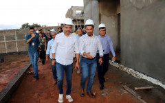 Governador Wanderlei visita obra do Centro de Atendimento Socioeducativo (Case) de Araguaína, que está com 40% de execução