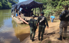A Operação desarticulou um garimpo ilegal. 