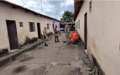 Policial militar leva tijolada na cabeça durante abordagem a suspeito de tráfio de drogas no Setor Oeste. 